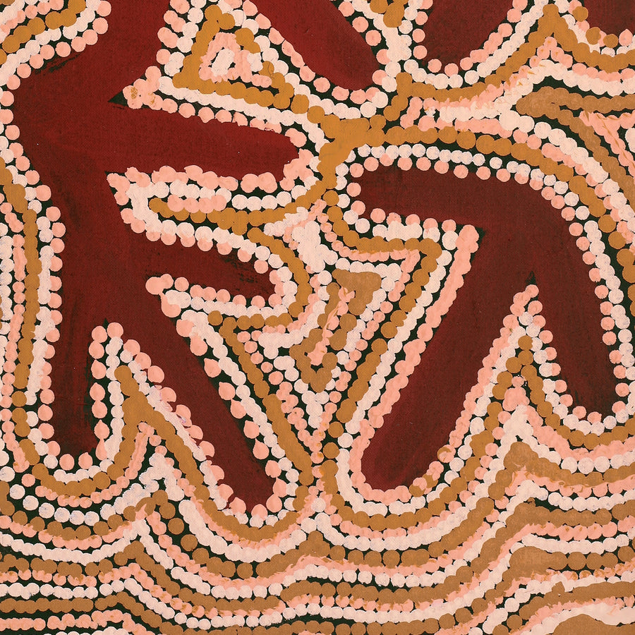 Aboriginal Artwork by Margaret Nangala Gallagher, Yankirri Jukurrpa (Emu Dreaming), 76x30cm