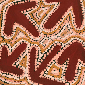 Aboriginal Artwork by Margaret Nangala Gallagher, Yankirri Jukurrpa (Emu Dreaming), 76x30cm - ART ARK®