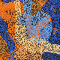 Aboriginal Artwork by Margaret Nangala Gallagher, Yankirri Jukurrpa (Emu Dreaming), 76x76cm