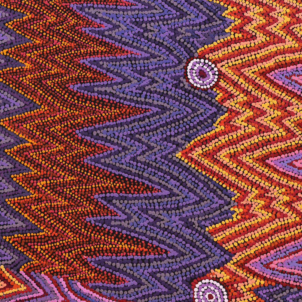 Aboriginal Artwork by Margaret Napangardi Lewis, Mina Mina Dreaming - Ngalyipi, 107x61cm