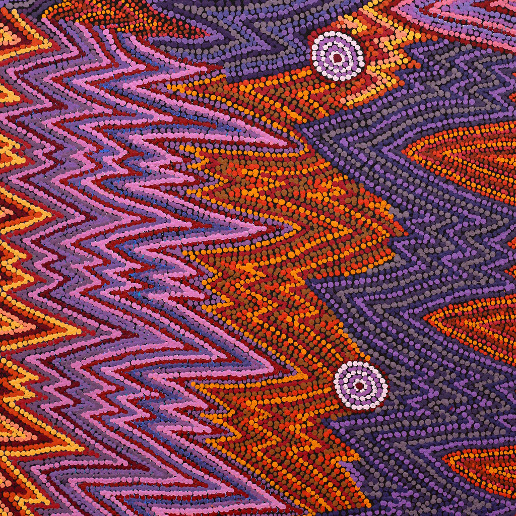 Aboriginal Artwork by Margaret Napangardi Lewis, Mina Mina Dreaming - Ngalyipi, 107x61cm