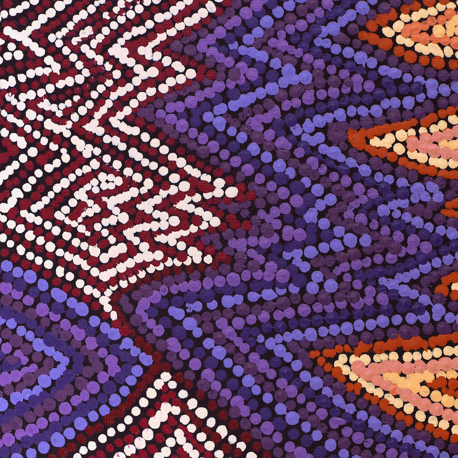 Aboriginal Artwork by Margaret Napangardi Lewis, Mina Mina Dreaming - Ngalyipi, 152x61cm