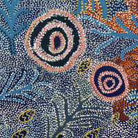 Aboriginal Artwork by Margaret Napangardi Lewis, Mina Mina Dreaming, 122x122cm