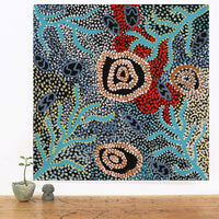 Aboriginal Artwork by Margaret Napangardi Lewis, Mina Mina Dreaming, 61x61cm