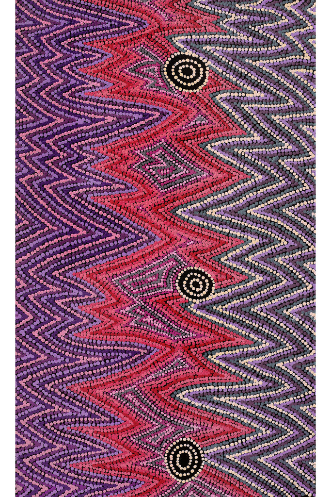Aboriginal Artwork by Margaret Napangardi Lewis, Mina Mina Dreaming, 76x46cm