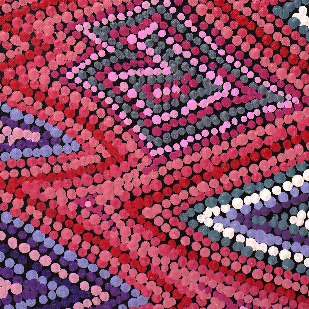 Aboriginal Artwork by Margaret Napangardi Lewis, Mina Mina Dreaming, 76x46cm