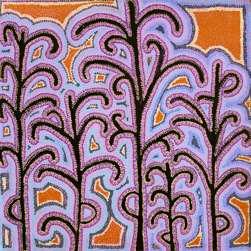 Aboriginal Artwork by Margaret Napangardi Lewis, Mina Mina Dreaming, 76x76cm