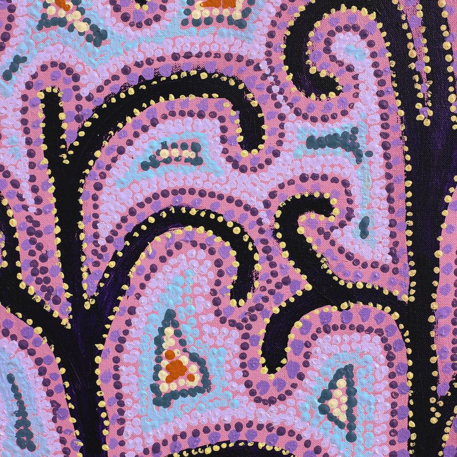 Aboriginal Artwork by Margaret Napangardi Lewis, Mina Mina Dreaming, 76x76cm