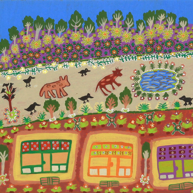 Aboriginal Artwork by Margaret Boko, This is My Country, Glen Helen Station, 79x55cm