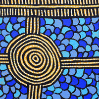 Aboriginal Artwork by Margaret Nangala Brown, Yumari Rockhole, 50x50cm