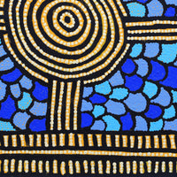 Aboriginal Artwork by Margaret Nangala Brown, Yumari Rockhole, 50x50cm