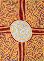 Aboriginal Art by Margaret Nangala Brown, Yumari Rockhole, 70x50cm - ART ARK®