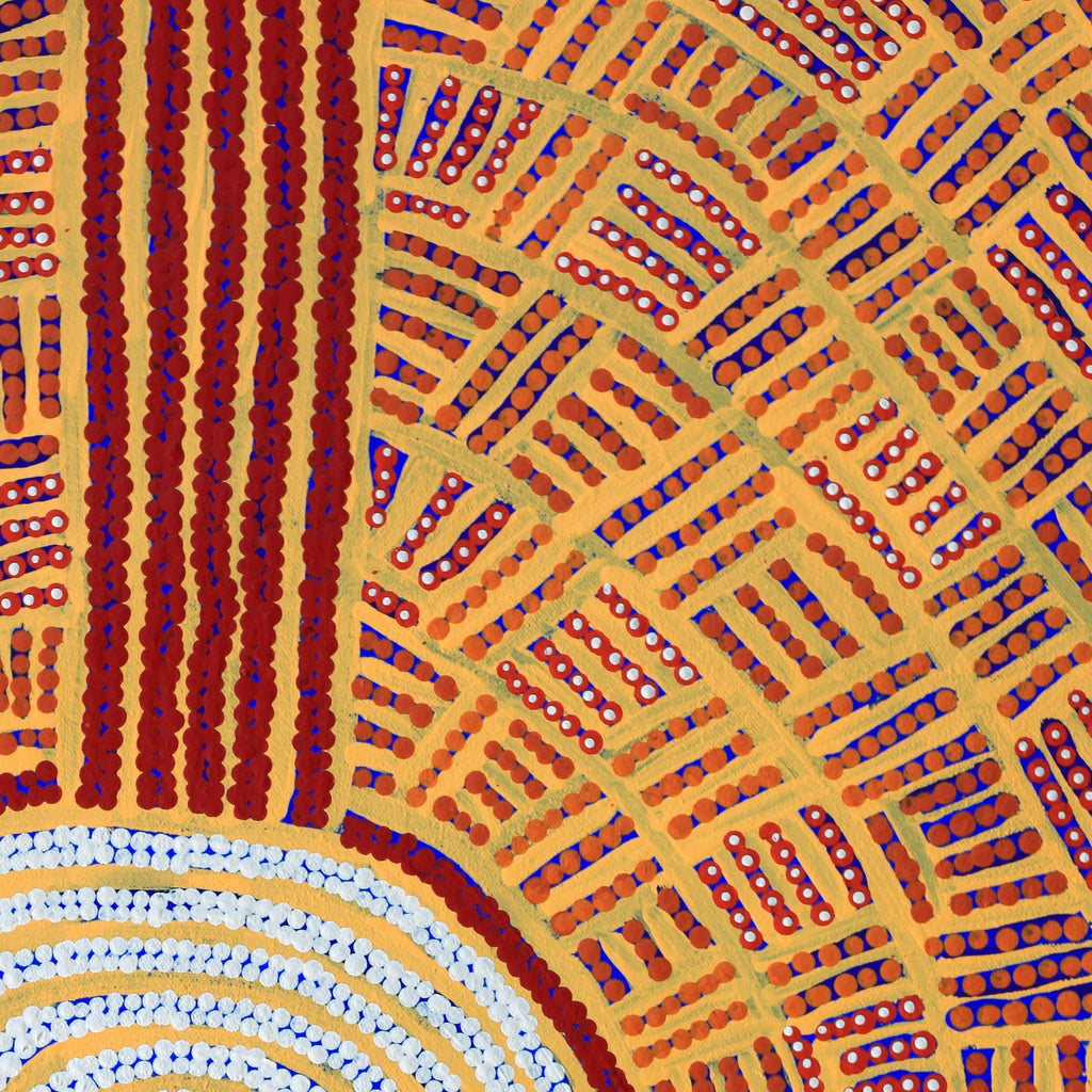 Aboriginal Artwork by Margaret Nangala Brown, Yumari Rockhole, 70x50cm