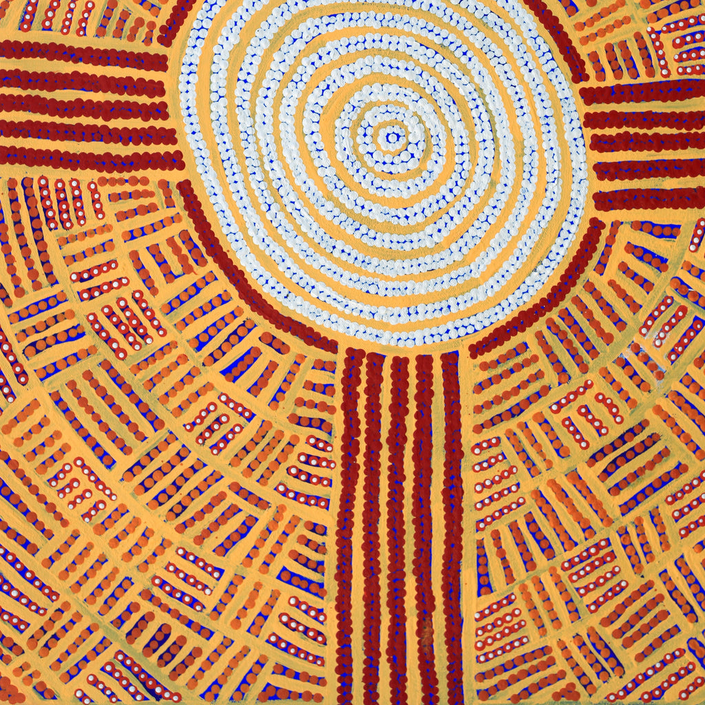 Aboriginal Artwork by Margaret Nangala Brown, Yumari Rockhole, 70x50cm