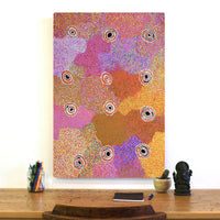 Aboriginal Artwork by Margaret Napangardi Brown, Mina Mina Jukurrpa - Ngalyipi, 91x61cm
