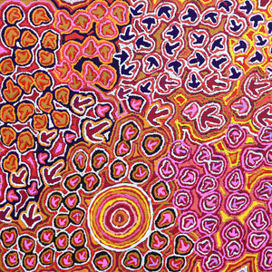 Aboriginal Artwork by Margaret Nangala Gallagher, Yankirri Jukurrpa (Emu Dreaming), 152x76cm - ART ARK®