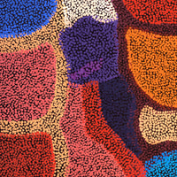 Aboriginal Artwork by Margaret Nangala Gallagher, Yankirri Jukurrpa (Emu Dreaming), 107x46cm