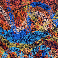 Aboriginal Artwork by Margaret Nangala Gallagher, Yankirri Jukurrpa (Emu Dreaming), 107x91cm