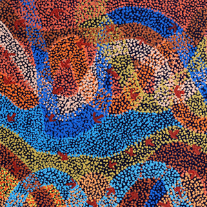 Aboriginal Artwork by Margaret Nangala Gallagher, Yankirri Jukurrpa (Emu Dreaming), 107x91cm - ART ARK®