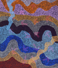 Aboriginal Artwork by Margaret Nangala Gallagher, Yankirri Jukurrpa (Emu Dreaming), 107x91cm