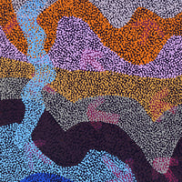 Aboriginal Artwork by Margaret Nangala Gallagher, Yankirri Jukurrpa (Emu Dreaming), 107x91cm