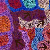 Aboriginal Artwork by Margaret Nangala Gallagher, Yankirri Jukurrpa (Emu Dreaming), 122x107cm