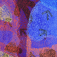 Aboriginal Artwork by Margaret Nangala Gallagher, Yankirri Jukurrpa (Emu Dreaming), 122x46cm