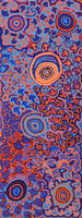 Aboriginal Artwork by Margaret Nangala Gallagher, Yankirri Jukurrpa, 122x46cm