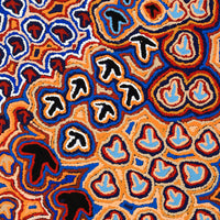 Aboriginal Artwork by Margaret Nangala Gallagher, Yankirri Jukurrpa, 122x61cm