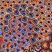 Aboriginal Artwork by Margaret Nangala Gallagher, Yankirri Jukurrpa, 122x61cm