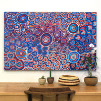 Aboriginal Artwork by Margaret Nangala Gallagher, Yankirri Jukurrpa (Emu Dreaming), 122x76cm