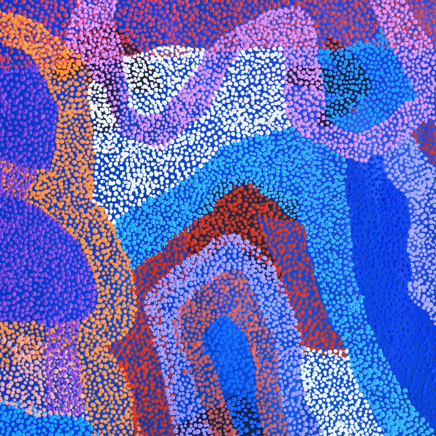 Aboriginal Artwork by Margaret Nangala Gallagher, Yankirri Jukurrpa (Emu Dreaming), 152x107cm