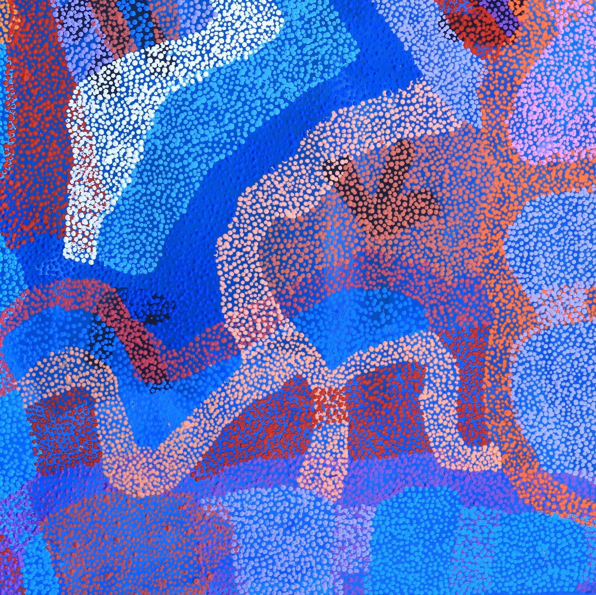 Aboriginal Artwork by Margaret Nangala Gallagher, Yankirri Jukurrpa (Emu Dreaming), 152x107cm