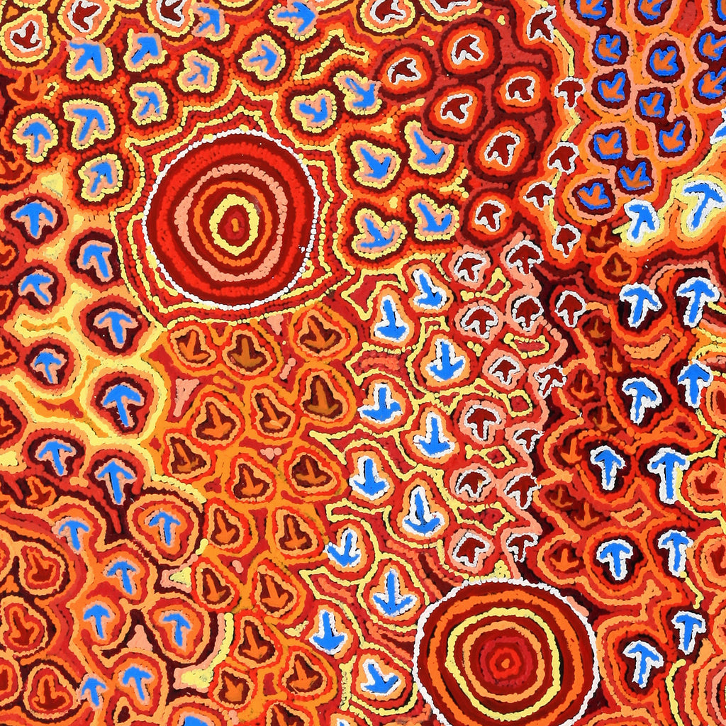 Aboriginal Artwork by Margaret Nangala Gallagher, Yankirri Jukurrpa, 152x107cm