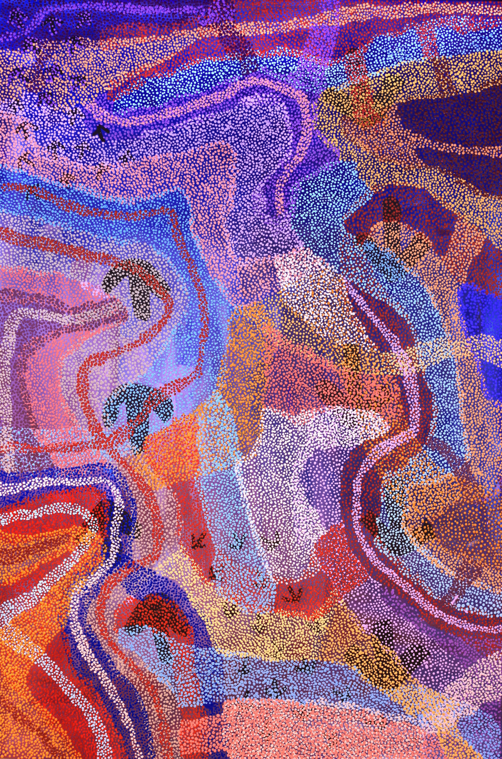 Aboriginal Artwork by Margaret Nangala Gallagher, Yankirri Jukurrpa (Emu Dreaming), 182x122cm