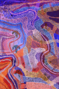 Aboriginal Artwork by Margaret Nangala Gallagher, Yankirri Jukurrpa (Emu Dreaming), 182x122cm