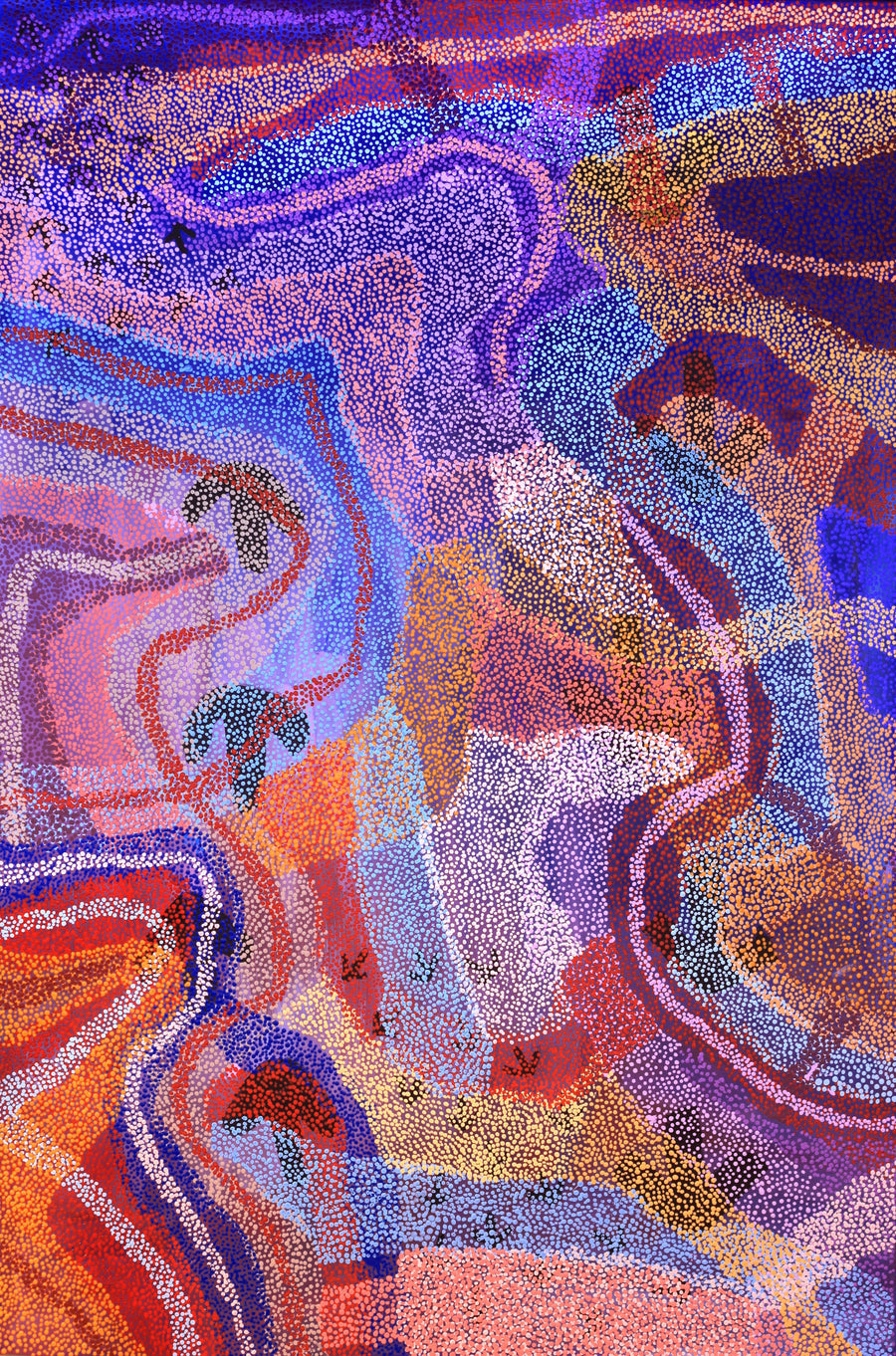 Aboriginal Artwork by Margaret Nangala Gallagher, Yankirri Jukurrpa (Emu Dreaming), 182x122cm