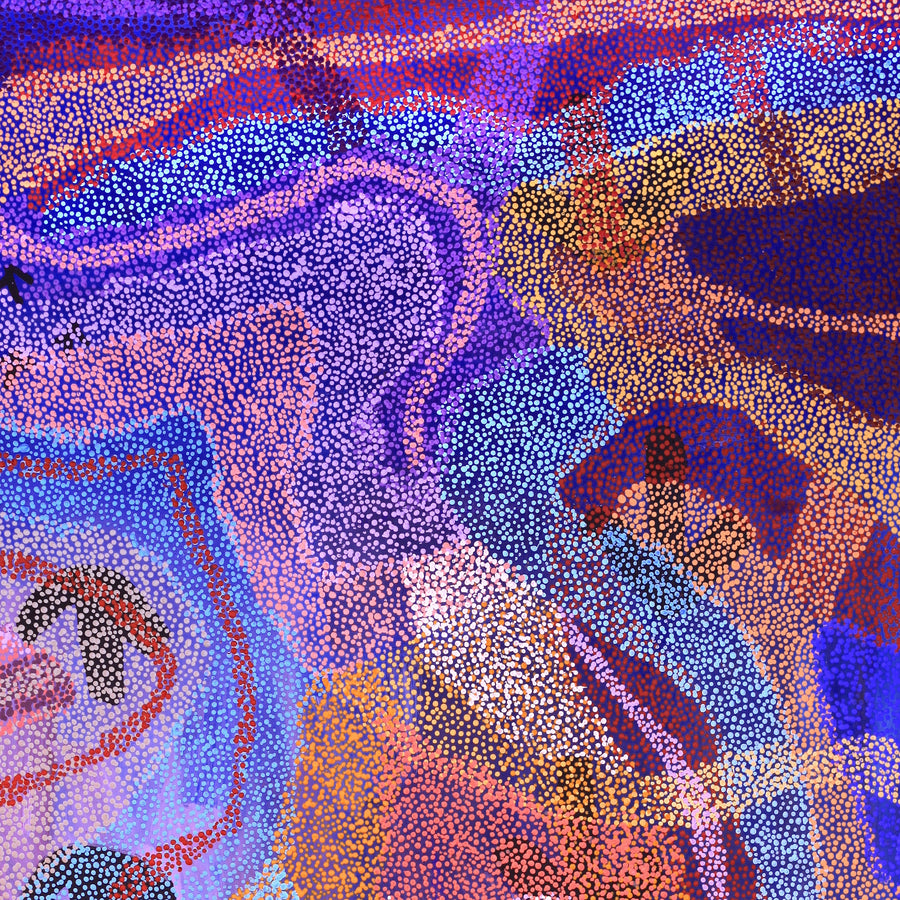 Aboriginal Artwork by Margaret Nangala Gallagher, Yankirri Jukurrpa (Emu Dreaming), 182x122cm