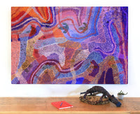 Aboriginal Artwork by Margaret Nangala Gallagher, Yankirri Jukurrpa (Emu Dreaming), 182x122cm