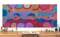 Aboriginal Artwork by Margaret Nangala Gallagher, Yankirri Jukurrpa (Emu Dreaming), 182x76cm