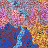 Aboriginal Artwork by Margaret Nangala Gallagher, Yankirri Jukurrpa (Emu Dreaming), 183x61cm