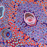 Aboriginal Artwork by Margaret Nangala Gallagher, Yankirri Jukurrpa, 152x107cm