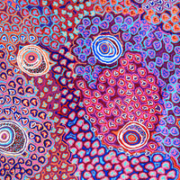 Aboriginal Artwork by Margaret Nangala Gallagher, Yankirri Jukurrpa, 152x107cm