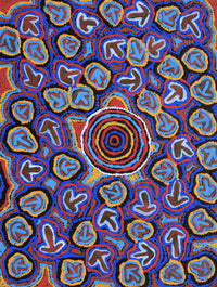 Aboriginal Artwork by Margaret Nangala Gallagher, Yankirri Jukurrpa (Emu Dreaming), 61x46cm