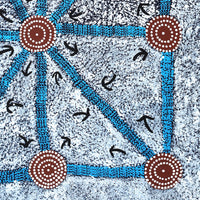 Aboriginal Artwork by Margaret Nangala Gallagher, Yankirri Jukurrpa (Emu Dreaming), 76x61cm