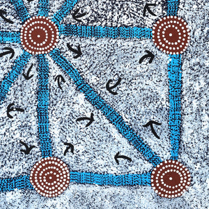 Aboriginal Artwork by Margaret Nangala Gallagher, Yankirri Jukurrpa (Emu Dreaming), 76x61cm - ART ARK®