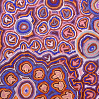Aboriginal Artwork by Margaret Nangala Gallagher, Yankirri Jukurrpa (Emu Dreaming), 76x76cm