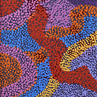 Aboriginal Artwork by Margaret Nangala Gallagher, Yankirri Jukurrpa (Emu Dreaming), 91x30cm