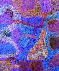 Aboriginal Artwork by Margaret Nangala Gallagher, Yankirri Jukurrpa (Emu Dreaming), 91x76cm