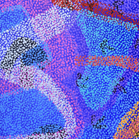 Aboriginal Artwork by Margaret Nangala Gallagher, Yankirri Jukurrpa (Emu Dreaming), 91x76cm